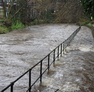 Water of Leith flooded footpath