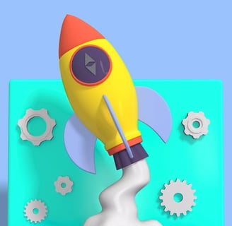Foguete subindo associado ao marketing digital para advogados