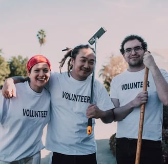 a group of cleaning workers