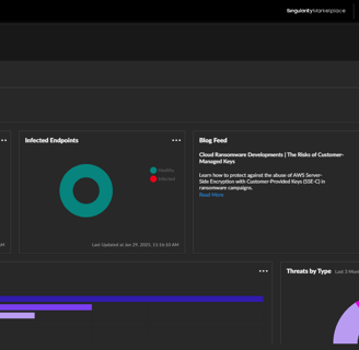 Voici une image du Dashboard de SentinelOne