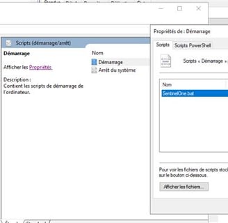 Voici une image de la GPO, qui se lance au démarrage des ordinateur