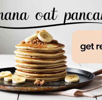 Banana oat pancakes