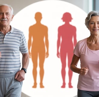 papi et mamie font du sport
