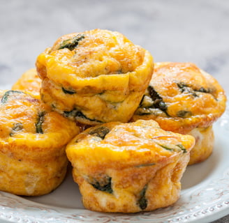 high protein egg feta and spinach muffins