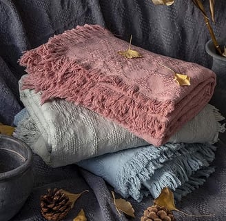 coral throw blanket