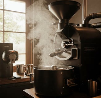 a coffee grinder with steam coming out of it
