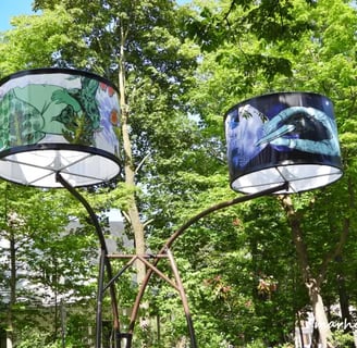 rue Cartier, luminaires.