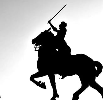 Jeanne d'Arc, ombre chinoise, parc.