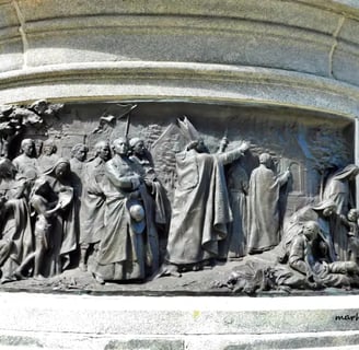 Mgr de Laval, bas relief.