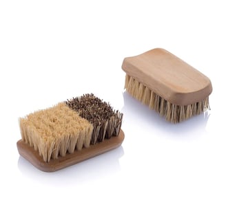 a brush brush with a wooden brush and a wooden brush