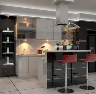 kitchen set aluminium design