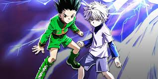 Gon e Killua prontos para a ação em Hunter x Hunter.
