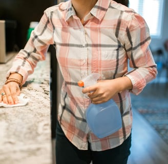 Kitchen Deep Cleaning - Countertops