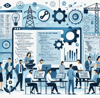 a group of people working on a project