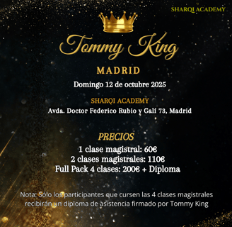 Tommy King en Madrid tabla de precios