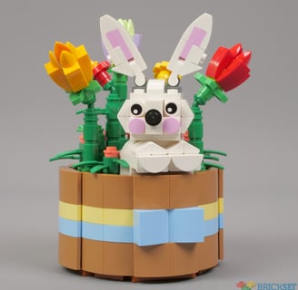 LEGO EASTER BUNNY AND FLOWERS