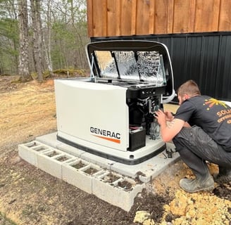 SolarTec repairing a Generac generator