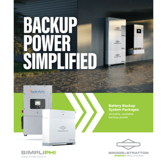 Backup power simplified SolArk/Simpliphi home backup power