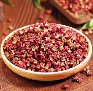 a bowl of dried Szechuan Peppercorn