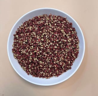a bowl of dried Sichuan PEPPER