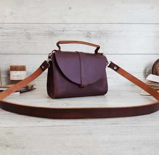 Leather shoulder bag, purse, gift for women