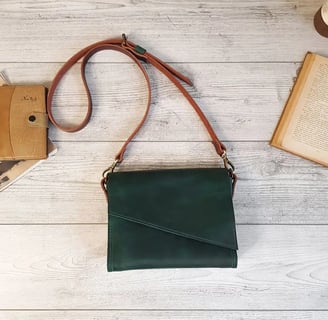 Women's small leather handbag