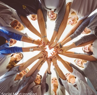 Team huddle Social Mind Inspired