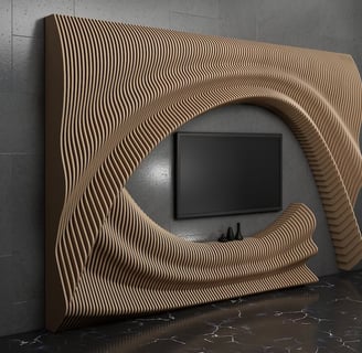 Mobilier parametric,riflaje mdf vopsit