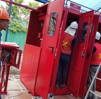 vendor fire proteksi kebakaran, installasi fm-200 , fire supprension ahli fire proteksi kebakaran