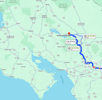 Road Trip from San Jose International Airport to Arenal Volcano