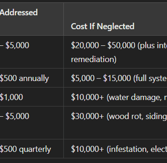 Costs of Waiting on Property Maintenance