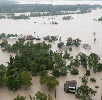 Flood natural disaster.