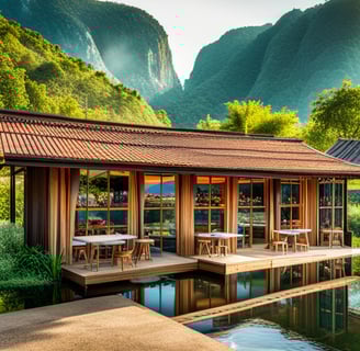 a house with a wooden deck and a wooden deck