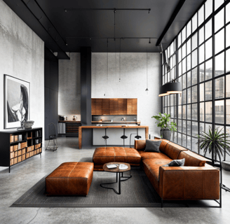 a living room with a couch and a couch