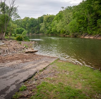 Blevins Boat Ramp on the Watauga River in Tennessee