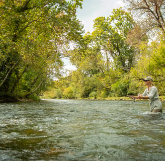 Lady Wade Fishing the Watauga River in Tennessee