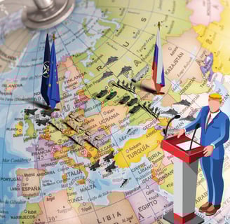 Donald Trump en un Mapa del mundo
