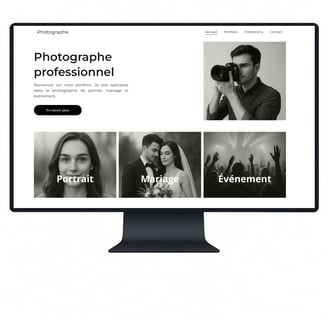 a computer screen shot of a photographer's website page