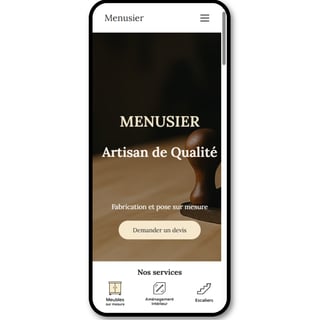 a menu menu on a mobile phone screen