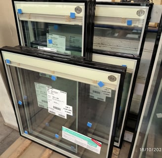 Integral blinds installed in triple glazed unit, in Auckland, New Zealand