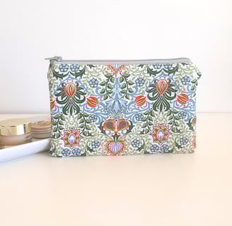 petite trousse zippée en tissu coton imprimé