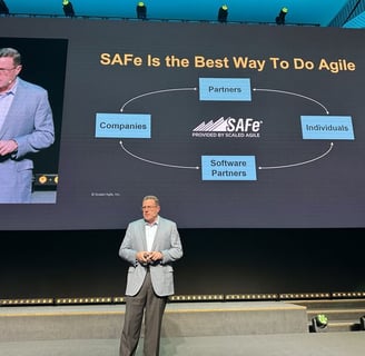 Steve Elliot, CEO of Scaled Agile, Inc. during SAFe Summit Sorrento April 8-9