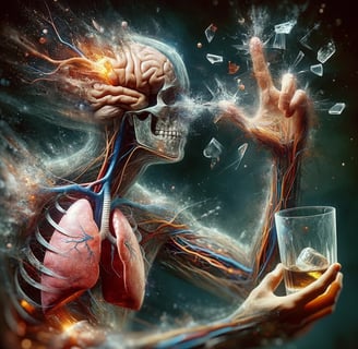 Lejra a human body with alcohol