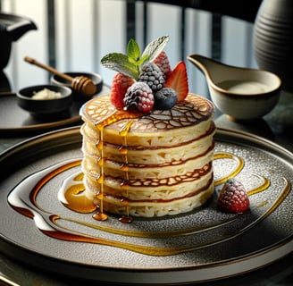 lejra stack of pancakes with syrup syrup and syrup