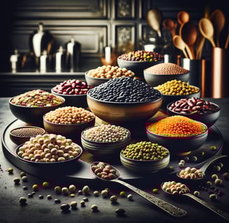 lejra variety of different types of beans and legumes