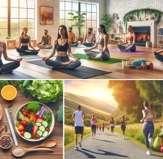 Lejra Healthy living a group of people doing yoga and meditation