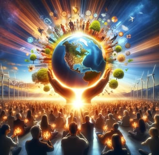 lejra holding a globe in hands 