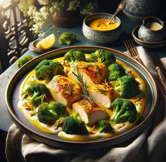 lejra saffron chicken cream broccoli