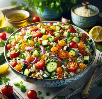 lejra salad veggies rice