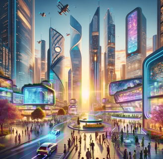 a futuristic city with a futuristic city scene
